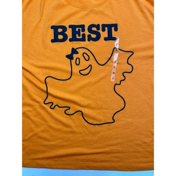 Plus Size Graphic Top Women's 3X‎ Orange Black Halloween Holiday Ghost Cute NEW - Picture 9 of 11